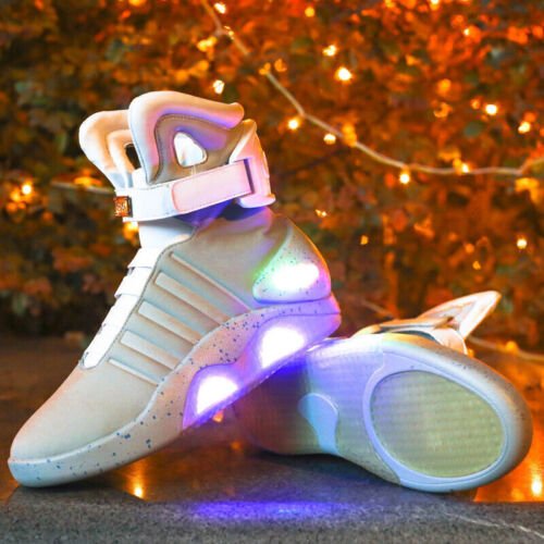Back To The Future Shoes Replica Film Prop Marty Mcfly Michael J Fox Delorean - Stranger - tings.co.uk