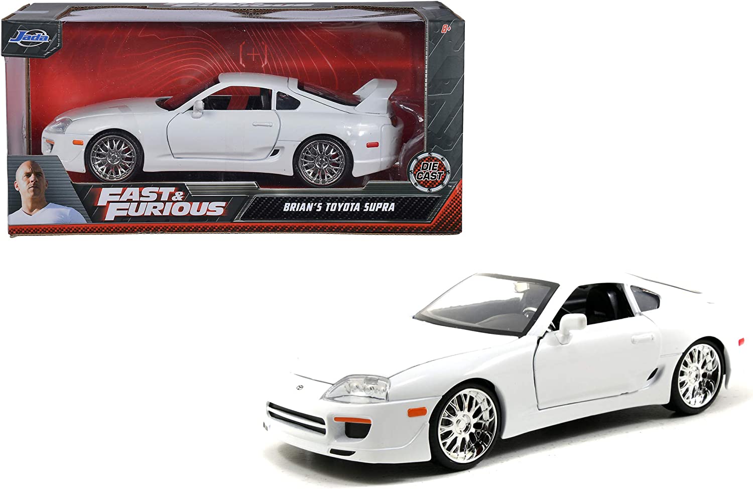 Jada 97375 1/24 Fast & Furious 7 1995 Toyota Supra - White – Stranger ...