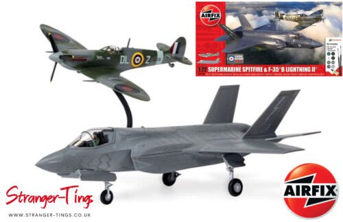 AIRFIX AX50190 1/72 'THEN AND NOW' SPITFIRE MK.VC AND F - 35B LIGHTNING II GIFT SE - Stranger - tings.co.uk