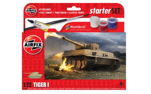 AIRFIX AX55004 1/72 SMALL BEGINNERS SET TIGER 1 (PLASTIC KIT) - Stranger - tings.co.uk