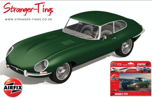 AIRFIX AX55009 1/43 SMALL STARTER SET JAGUAR E - TYPE (PLASTIC KIT) - Stranger - tings.co.uk