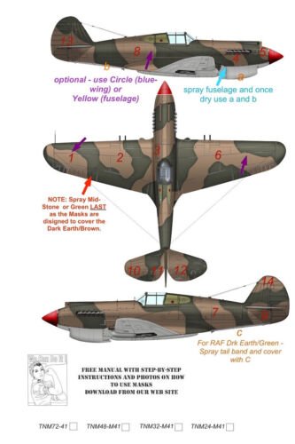 AIRFIX AX55101A 1/72 HANGING GIFT SET CURTISS TOMAHAWK IIB (PLASTIC KIT) - Stranger - tings.co.uk