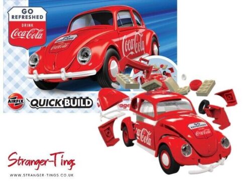 AIRFIX AXJ6048 QUICKBUILD COCA - COLA VW BEETLE (PLASTIC KIT) - Stranger - tings.co.uk