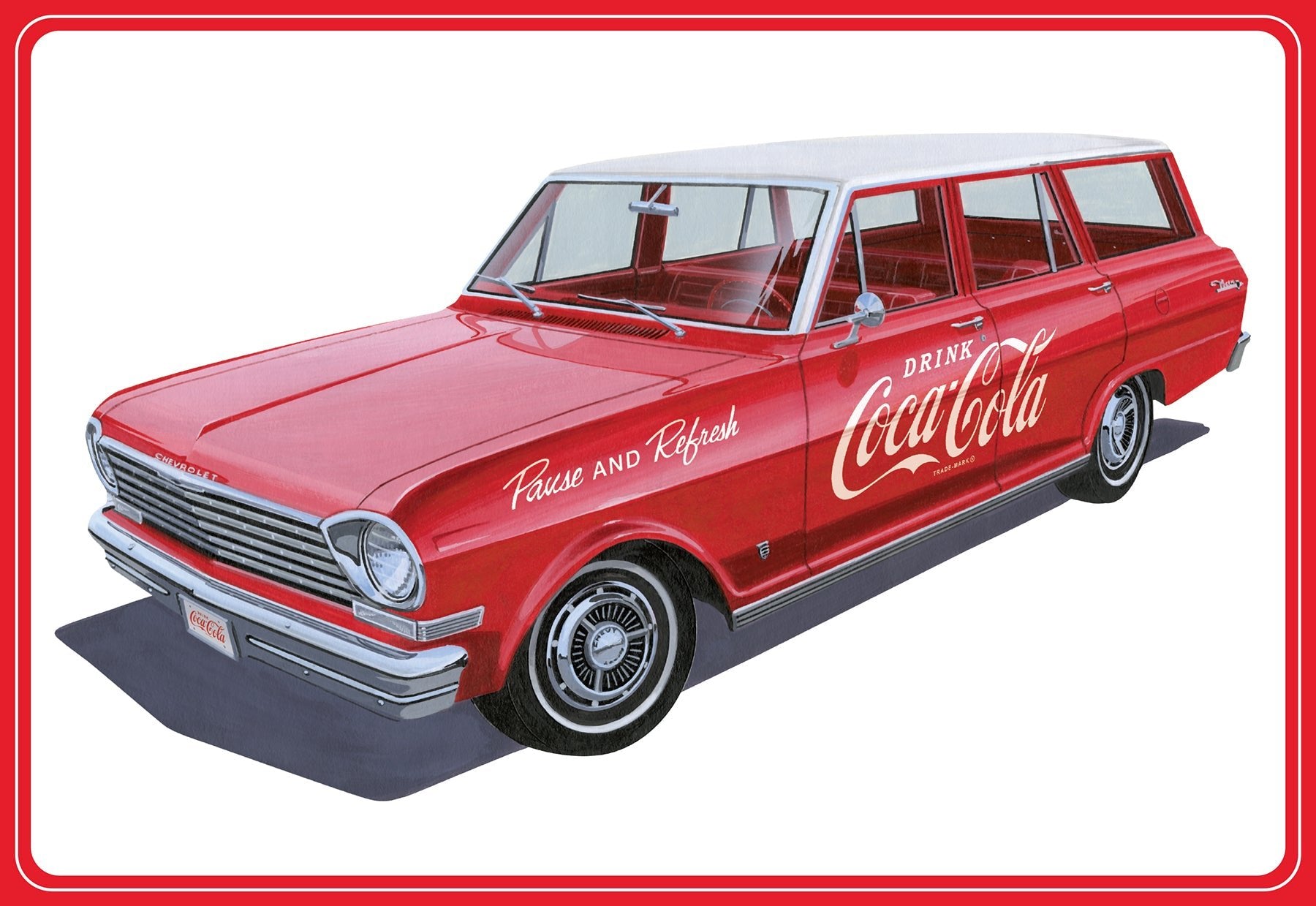 AMT 1:25 1963 Chevy II Nova Wagon Kit With Coca - Cola Crates - Stranger - tings.co.uk