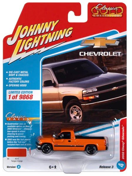 Auto World JLSP281A 1/64 Johnny Lightning 2002 CHEVROLET SILVERADO (TANGIER ORANGE) - Stranger - tings.co.uk