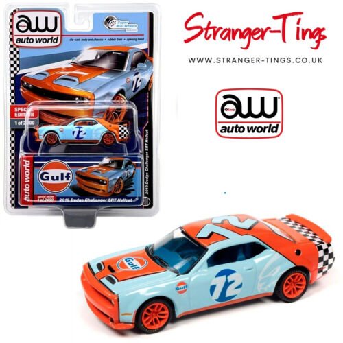 Autoworld 1/64 2019 Dodge Challenger Hellcat 72 Gulf CP7941 GULF - BLUE 1 of 2400 - Stranger - tings.co.uk