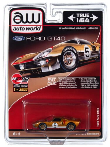 Autoworld 1/64 Ford GT40 '66 #5 Exclusive CP7923 GOLD 1 of only 3600 - Stranger - tings.co.uk