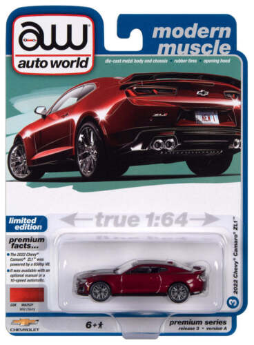 Autoworld 2022 Chevrolet Camaro ZL1 Wild Cherry AWSP138A 1/64 - Stranger - tings.co.uk