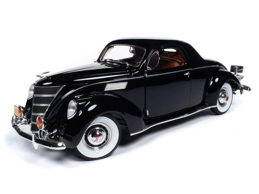 Autoworld AW325 1:18 1937 Lincoln Zephyr - Gloss Black with Red Interior - Stranger - tings.co.uk