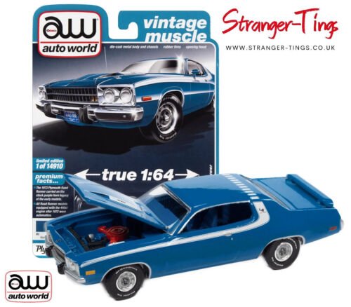 AutoWorld Plymouth Road Runner 1/64 Scale model Diecast Car AWSP096B - Stranger - tings.co.uk