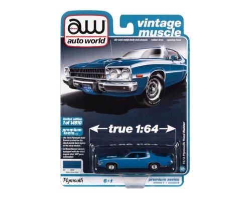 AutoWorld Plymouth Road Runner 1/64 Scale model Diecast Car AWSP096B - Stranger - tings.co.uk