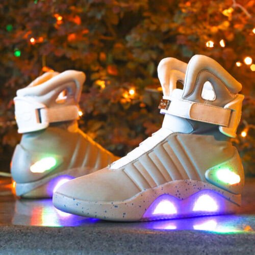 Back To The Future Shoes Replica Film Prop Marty Mcfly Michael J Fox Delorean - Stranger - tings.co.uk