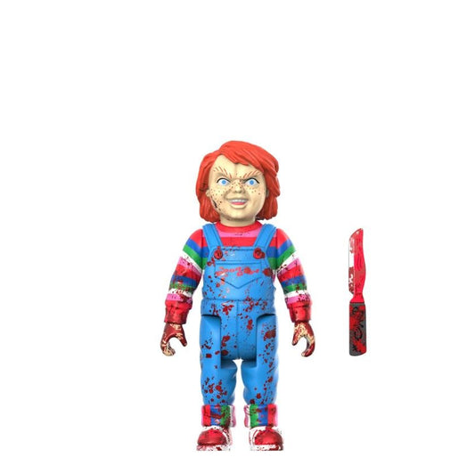 Childs Play Wave 2 - Evil Chucky Blood Splatter ReAction Figure - Stranger - tings.co.uk