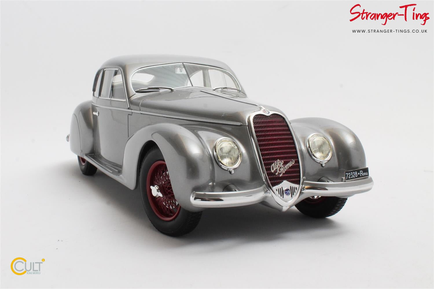 Cult Alfa Romeo 6C 2500S Berlinetta Silver 1939 - Stranger - tings.co.uk