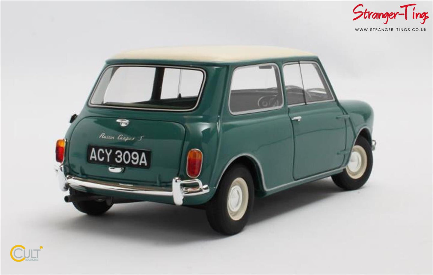 Cult Austin Mini Cooper MK1 Blue/White 1961 - 1963 - Stranger - tings.co.uk