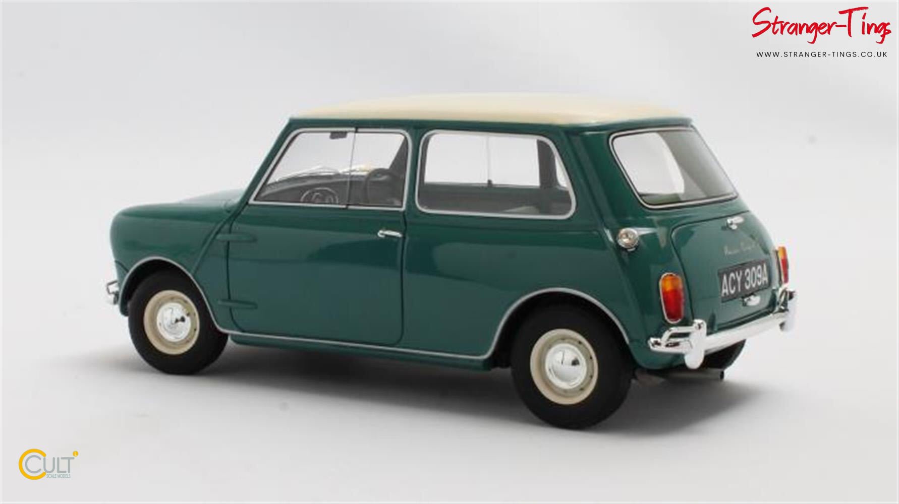 Cult Austin Mini Cooper MK1 Blue/White 1961 - 1963 - Stranger - tings.co.uk