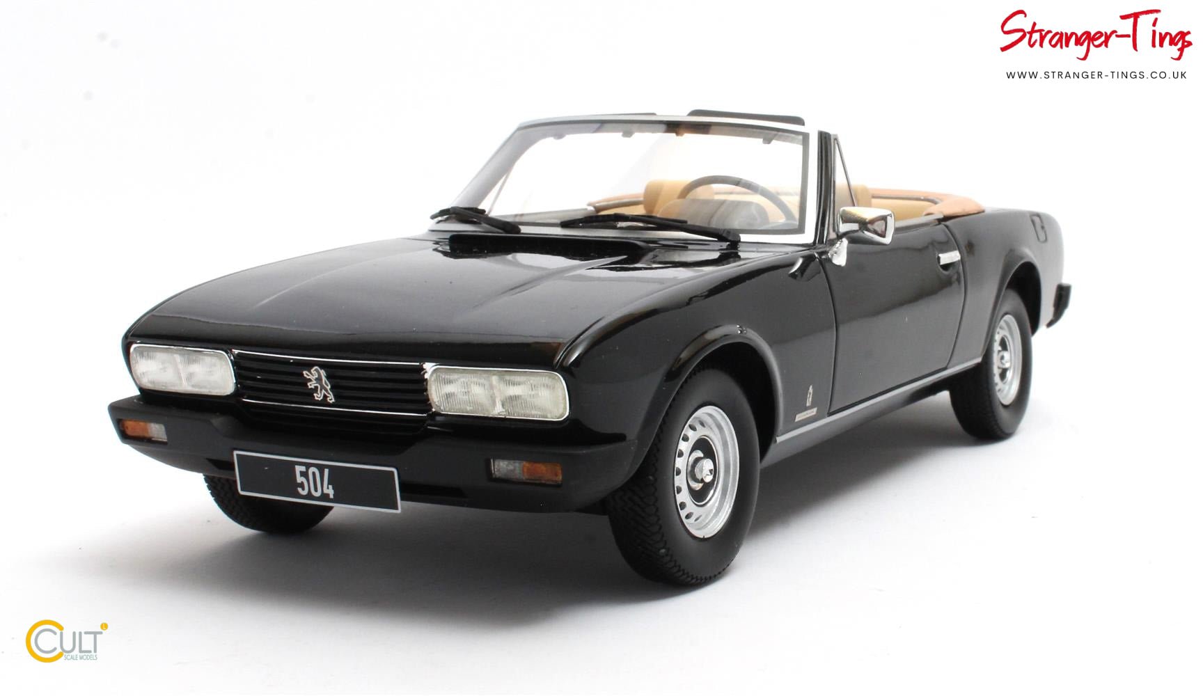 Cult Peugeot 504 Cabriolet 1983 Black - Stranger - tings.co.uk