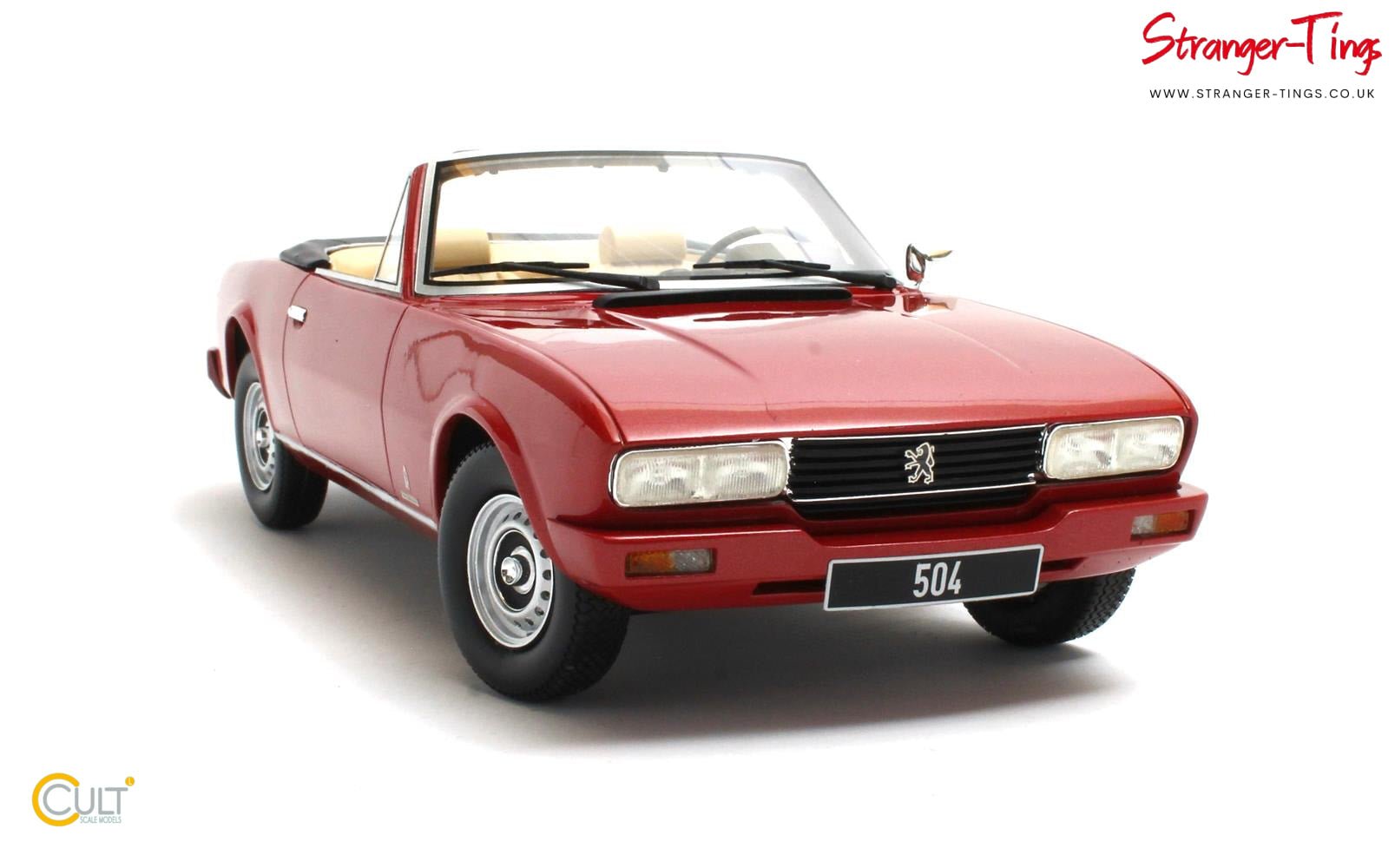 Cult Peugeot 504 Cabriolet 1983 Red Metallic - Stranger - tings.co.uk