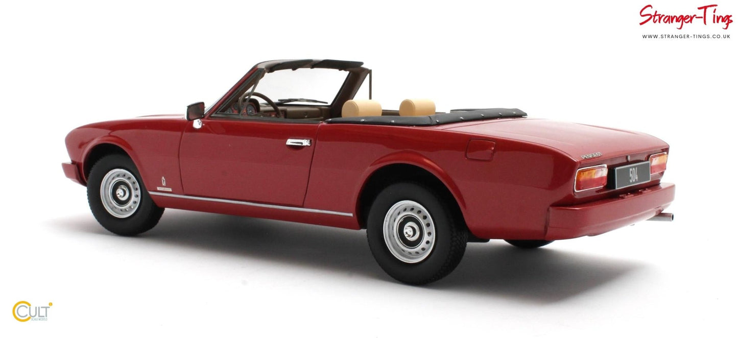 Cult Peugeot 504 Cabriolet 1983 Red Metallic - Stranger - tings.co.uk