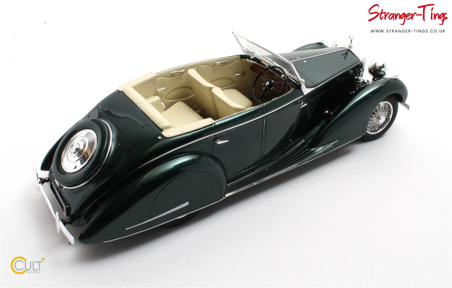 Cult Rolls Royce 25 - 30 Gurney Nutting All Weather Tourer Green 1937 - Stranger - tings.co.uk