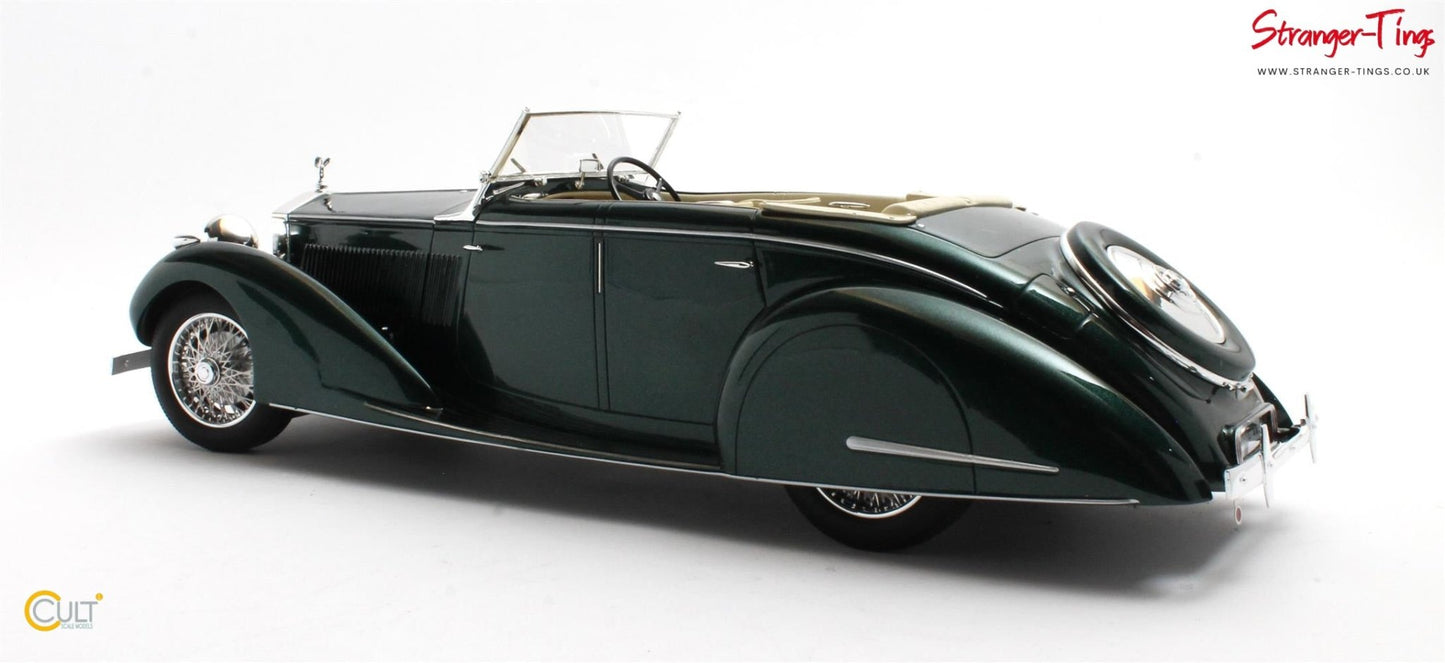 Cult Rolls Royce 25 - 30 Gurney Nutting All Weather Tourer Green 1937 - Stranger - tings.co.uk