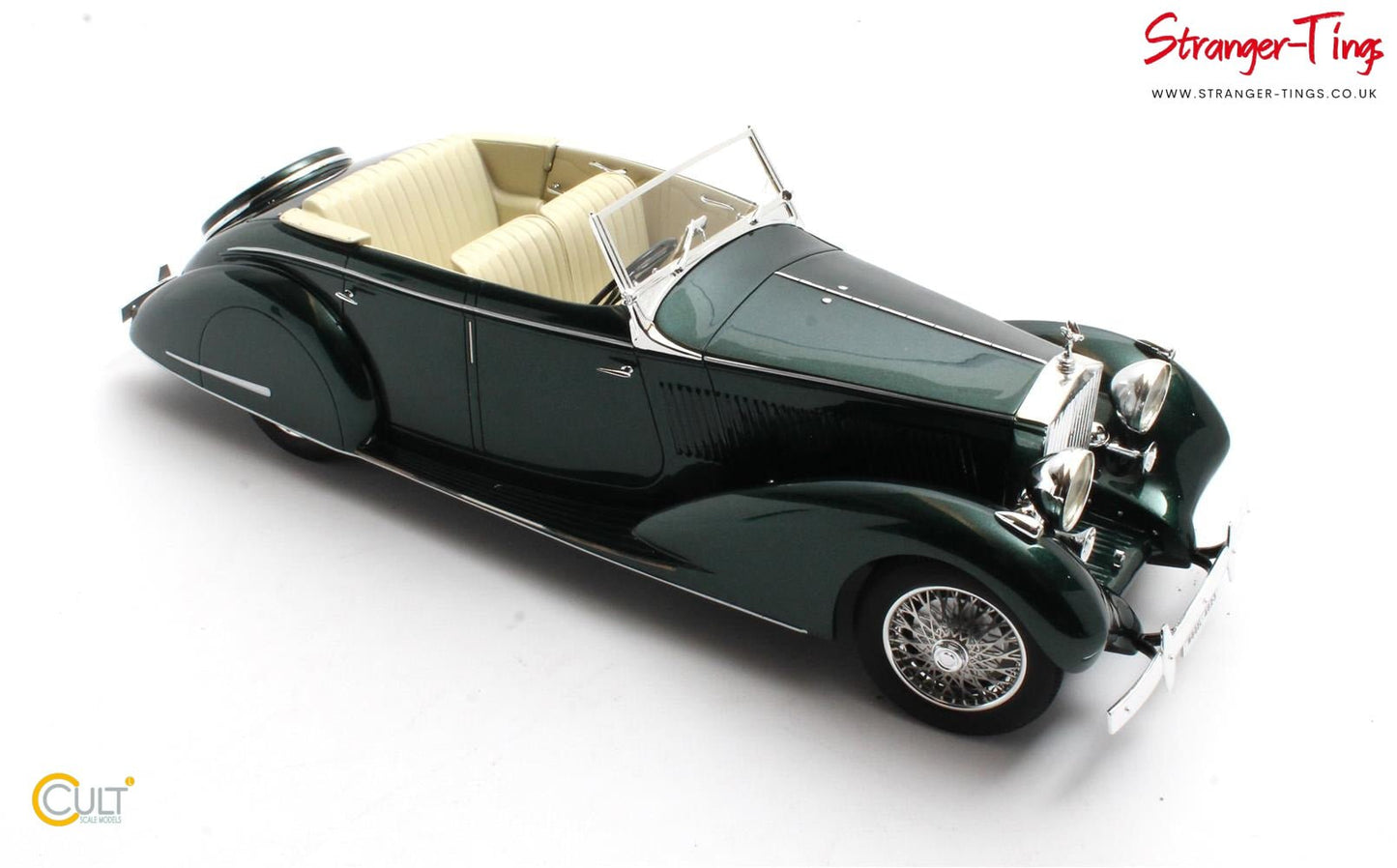 Cult Rolls Royce 25 - 30 Gurney Nutting All Weather Tourer Green 1937 - Stranger - tings.co.uk