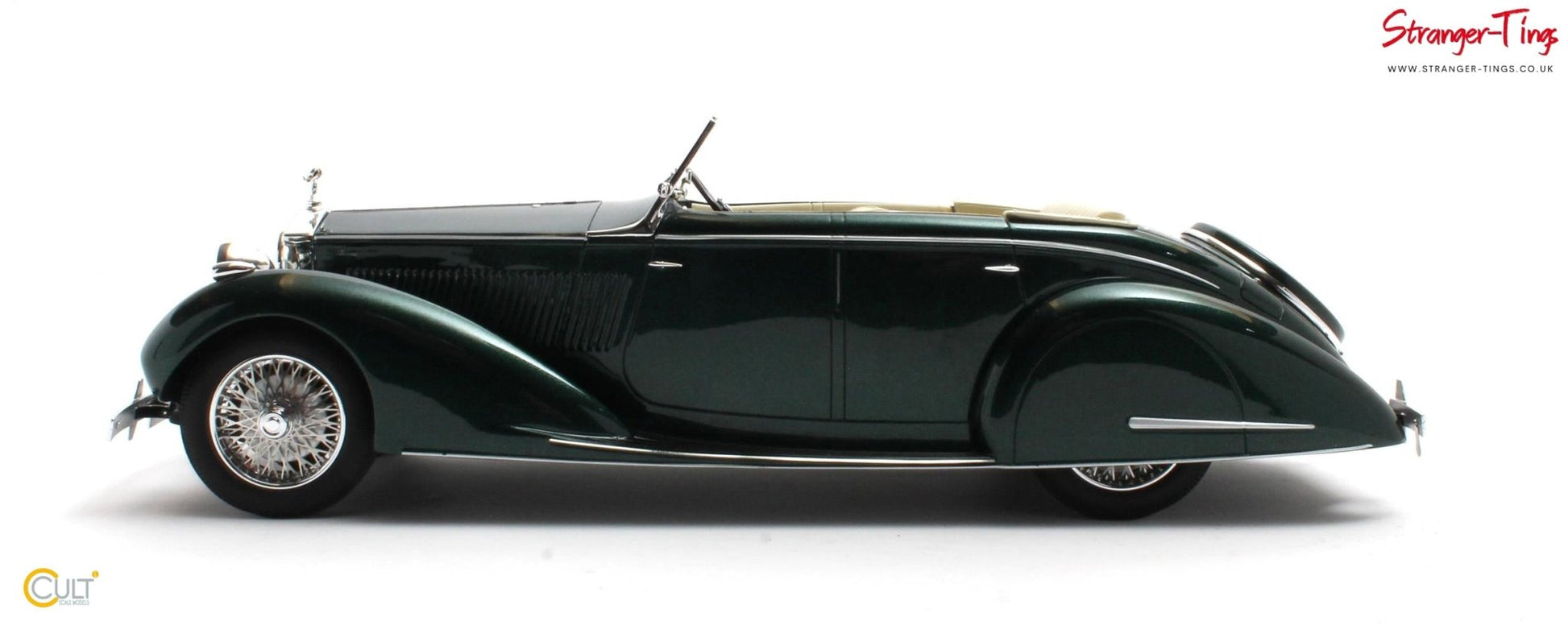 Cult Rolls Royce 25 - 30 Gurney Nutting All Weather Tourer Green 1937 - Stranger - tings.co.uk