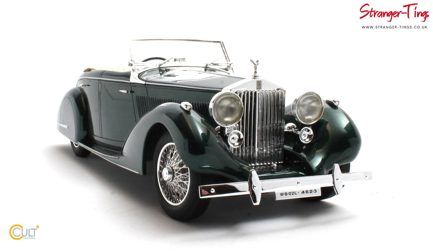 Cult Rolls Royce 25 - 30 Gurney Nutting All Weather Tourer Green 1937 - Stranger - tings.co.uk