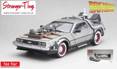 Delorean 1983 Back To The Future Part 3 1/18 Scale Diecast Car SunStar H2712 - Stranger - tings.co.uk