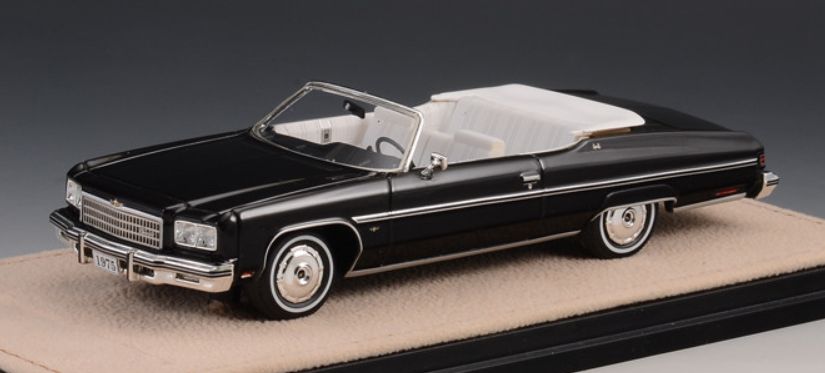 GLM MODELS Chevrolet Caprice Convertible Black 1975 Open Top - Stranger - tings.co.uk