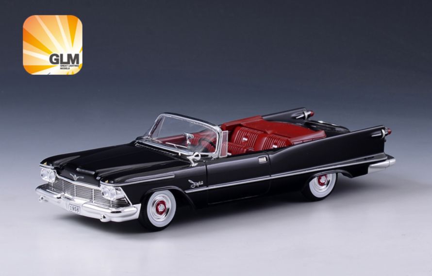 GLM MODELS Chrysler Imperial Crown Convertible Open Roof Black 1958 - Stranger - tings.co.uk