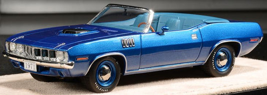 GLM MODELS Plymouth Hemi Cuda Ture Blue Metallic Open Convertible Open Top 1971 - Stranger - tings.co.uk