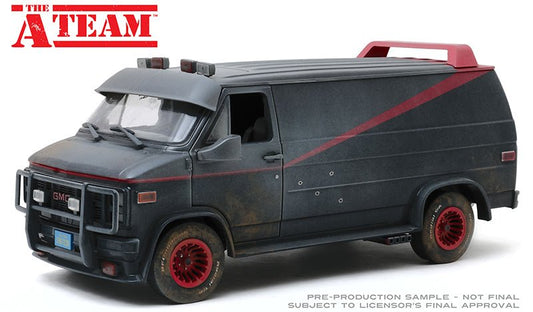 Greenlight 13567 1/18 The A - Team (1983 - 87 TV Series) - 1983 GMC Vandura (Weathered Version with Bullet Holes) BAY1 - Stranger - tings.co.uk