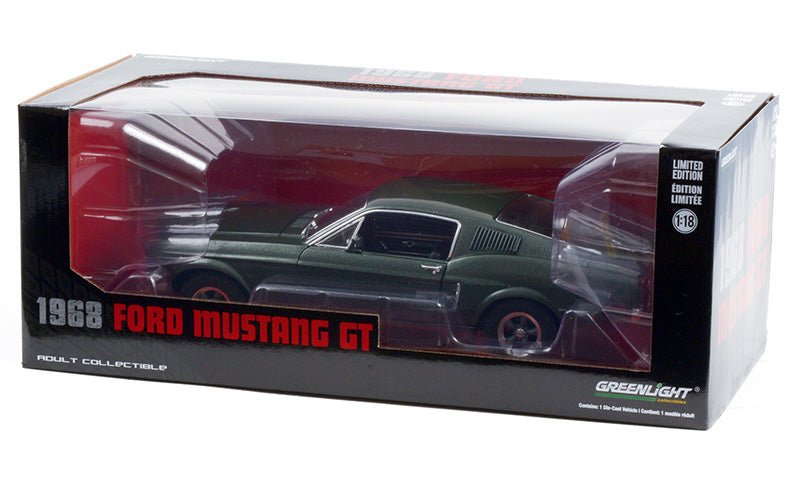 Greenlight 13615 - 1/18 1968 Ford Mustang GT Fastback - Highland Green BAY1 - Stranger - tings.co.uk