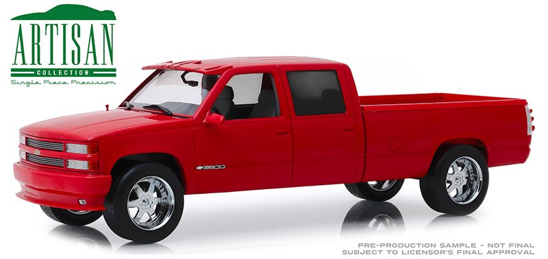 Greenlight 19073 1/18 Artisan Collection - 1997 Chevrolet 3500 Crew Cab Silverado - Victory Red B3 - R4 - Stranger - tings.co.uk