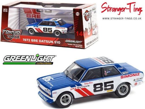 GREENLIGHT 1972 Datsun 510 Brock Racing Bobby Allison 1/43 Scale Diecast GL86345 - Stranger - tings.co.uk