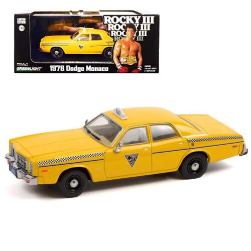 GREENLIGHT 1978 DODGE MONACO TAXI YELLOW ROCKY 3 MOVIE 1/43 DIECAST CAR 86612 - Stranger - tings.co.uk