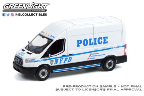 Greenlight 53030 - A 1:64 2015 Ford Transit Lwb High Roof New York City Police - Stranger - tings.co.uk
