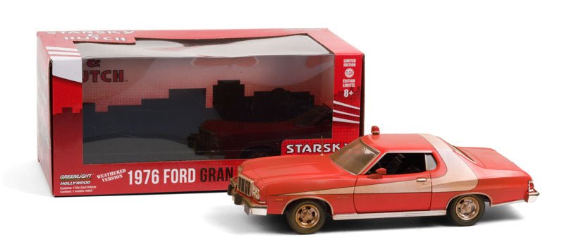 Greenlight 84121 1/24 Starsky and Hutch (1975 - 79 TV Series) - 1976 Ford Gran Torino (Weathered Version) 1UP - Stranger - tings.co.uk