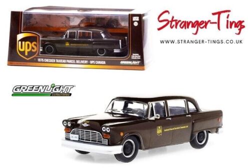 Greenlight 86196 1/43 1975 Checker Taxicab - United Parcel Service (Ups) - Stranger - tings.co.uk