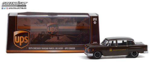 Greenlight 86196 1/43 1975 Checker Taxicab - United Parcel Service (Ups) - Stranger - tings.co.uk