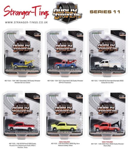 Greenlight Chevy Ford Dodge Dually Drivers 6 X Trucks 1/64 46110 - Stranger - tings.co.uk