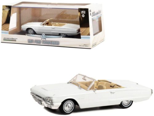 Greenlight Ford Thunderbird Convertible White 1964 1/43 Scale Diecast 86625 - Stranger - tings.co.uk